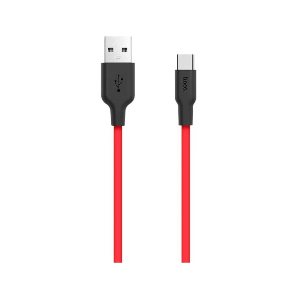 Кабель HOCO X21 USB Type-C cable, 1м, усиленный, красный